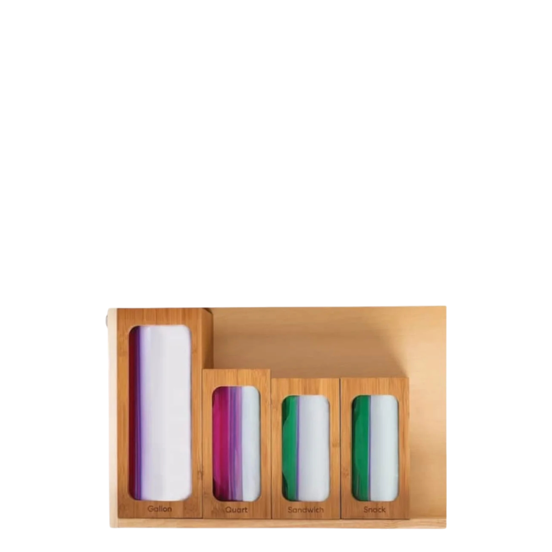 Bamboo Food Bags Organizers - Set of 4