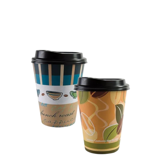 Nicole Home Collections Disposable Hot Cups With Lids - 12 Count, 591 ml