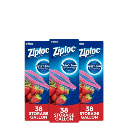 Ziploc Double Zipper Freezer Bags- Gallon, 38 Pack