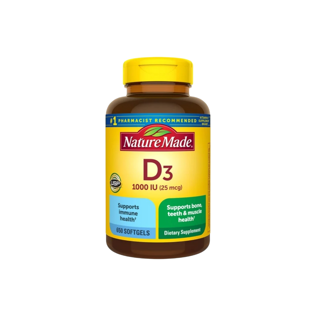 Nature Made D3 1000 IU (25 mcg) - 650 Softgels