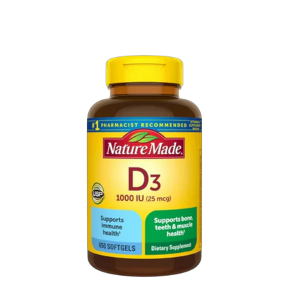 Nature Made D3 1000 IU (25 mcg) - 650 Softgels