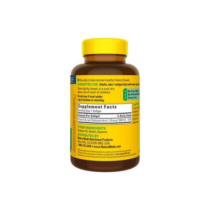 Nature Made D3 1000 IU (25 mcg) - 650 Softgels