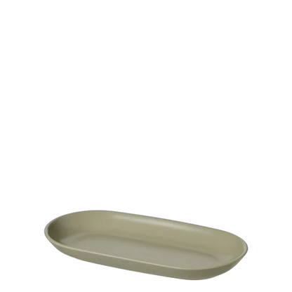 Fargklar Serving Plate 27x14 Matt Green