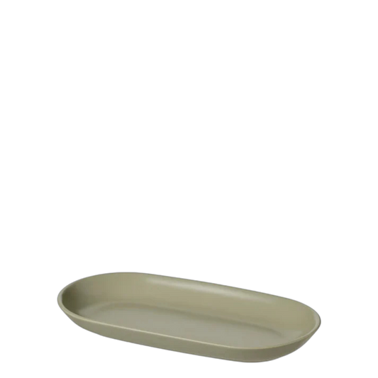 Fargklar Serving Plate 27x14 Matt Green