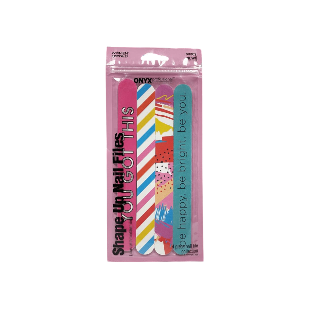 Onyx Professional Shape Up Nail Files - 4 Pieces