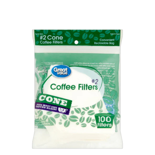 Great Value Coffee Filters Cone - 100 Filters