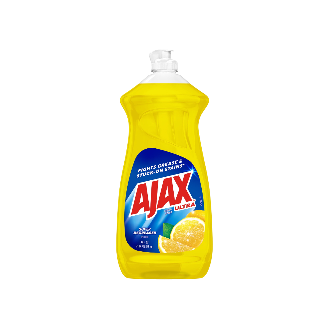 AJAX Ultra  Lemon Scent Liquid Dish Soap - 828 ML