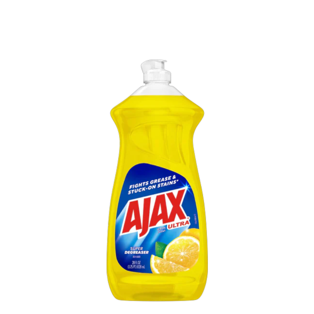 AJAX Ultra  Lemon Scent Liquid Dish Soap - 828 ML