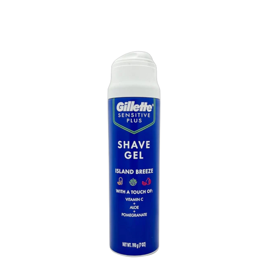 Gillette Sensitive Plus Island Breeze Shave Gel 7 oz