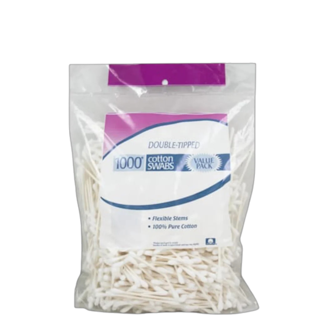Doubled Tipped Cotton Swabs - 1000 Count