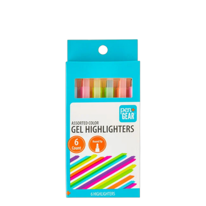 Pen + Gear Gel Highlighters - 6 Count