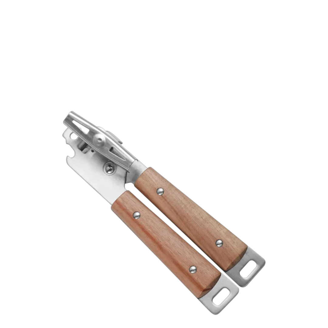 Gourmet Kitchen Acacia Wood & Stainless Steel Can Opener