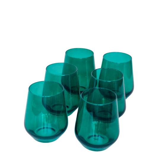 Wine Glasses Without Stem  450 ML - Turquoise