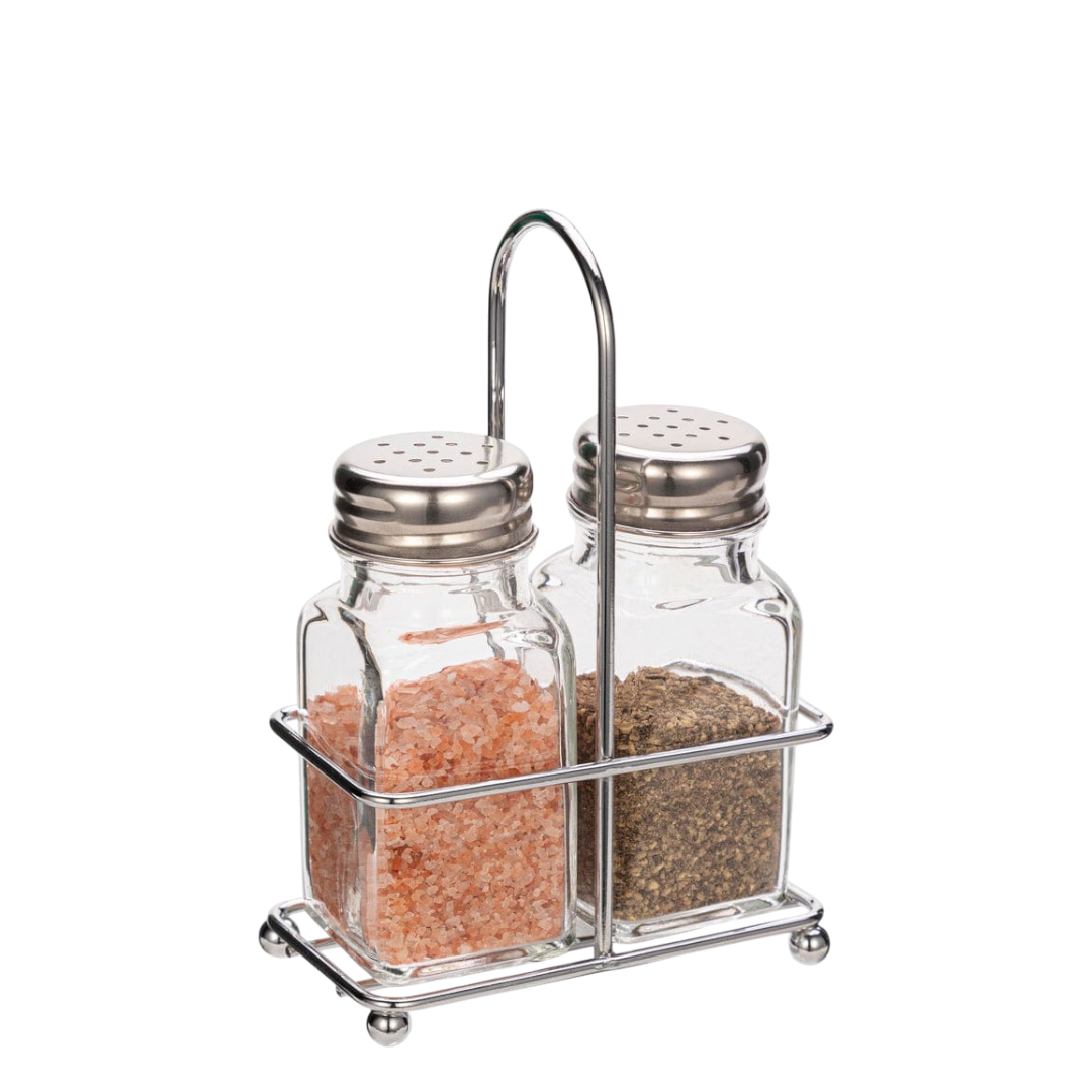 SUCASA SALT AND PEPPER SHAKER METAL HOLDER