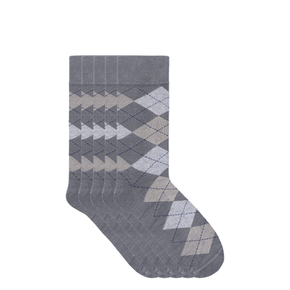 Dress socks- Grey w/deigns - 1 Pair