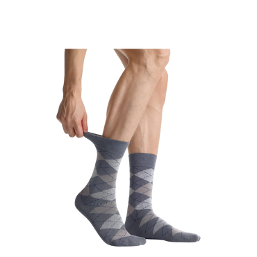 Dress socks- Grey w/deigns - 1 Pair