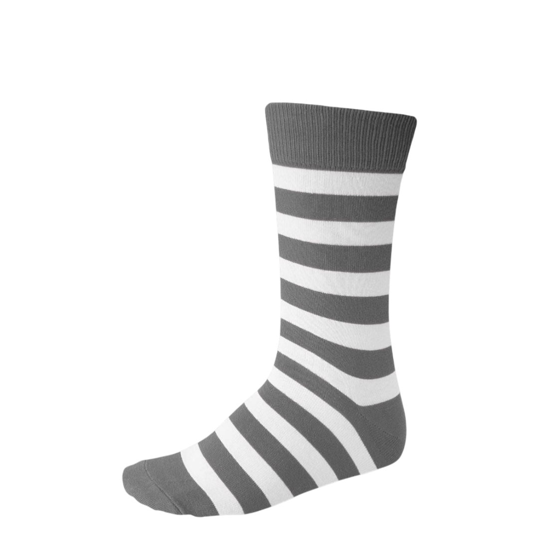 Dress socks- Grey w/stripes - 1 Pair
