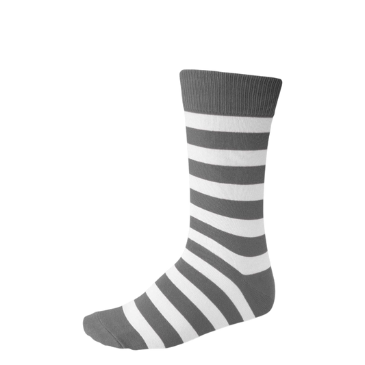 Dress socks- Grey w/stripes - 1 Pair