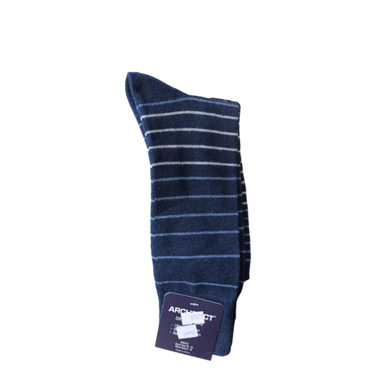Dress socks- Blue w/stripes - 1 Pair