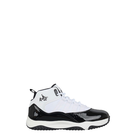 Rise shuttle basketball trainers - white/black: size 9