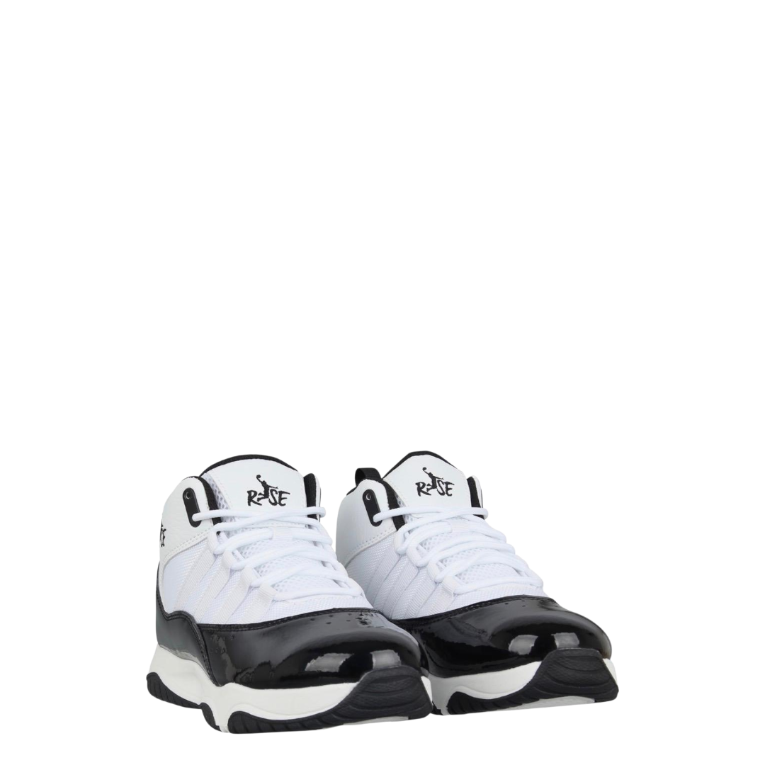 Rise shuttle basketball trainers - white/black: size 9