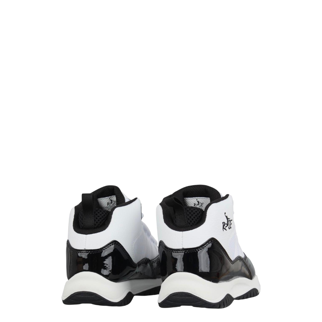 Rise shuttle basketball trainers - white/black: size 9