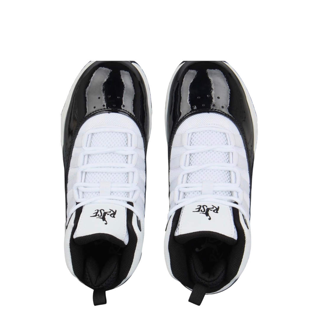 Rise shuttle basketball trainers - white/black: size 9