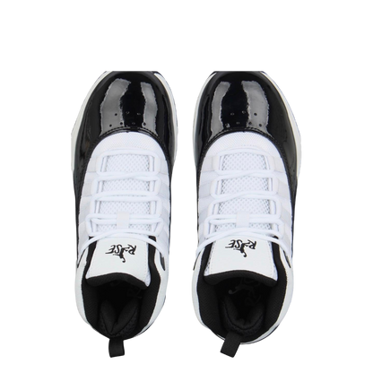 Rise shuttle basketball trainers - white/black: size 9
