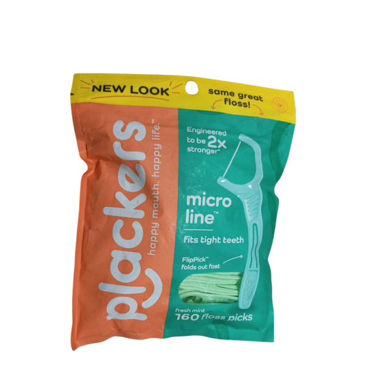 Plackers Micro Mint Flossers - 160 Count