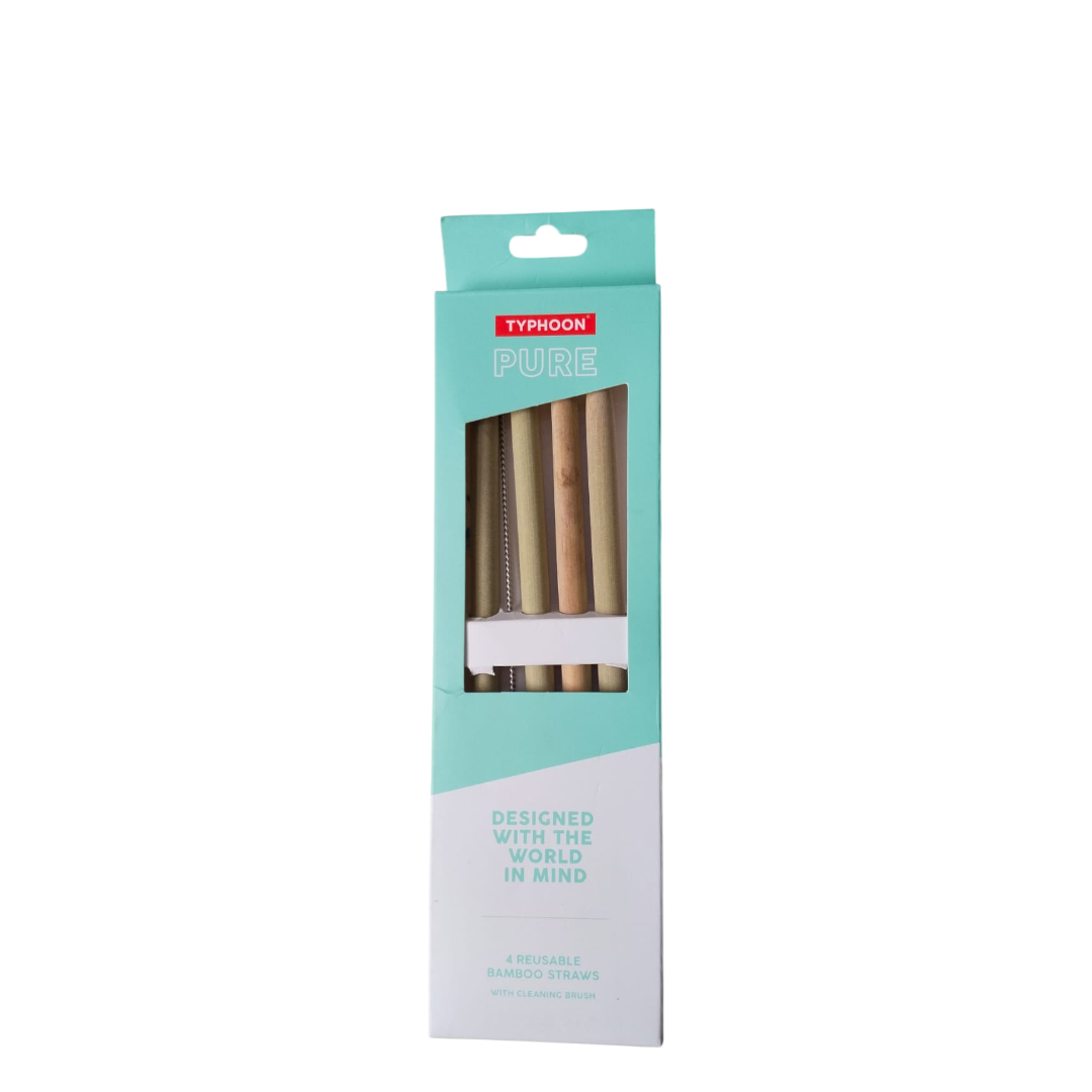 Typhoon bamboo reusable straws - neutral