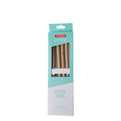 Typhoon bamboo reusable straws - neutral
