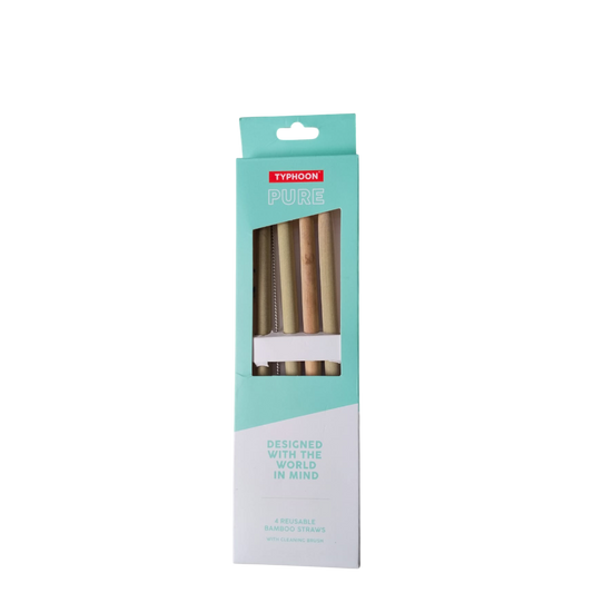 Typhoon bamboo reusable straws - neutral