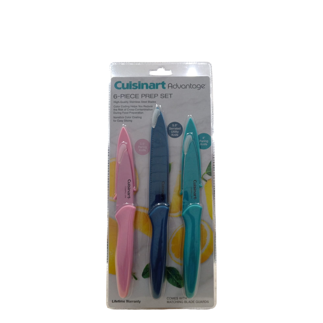 Cuisinart (pink,teal, blue) - 6-piece knives