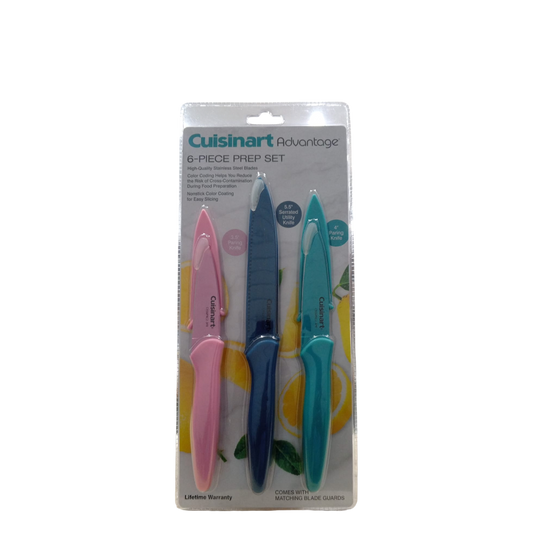 Cuisinart (pink,teal, blue) - 6-piece knives