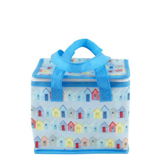 Beach huts insulated lunch bags