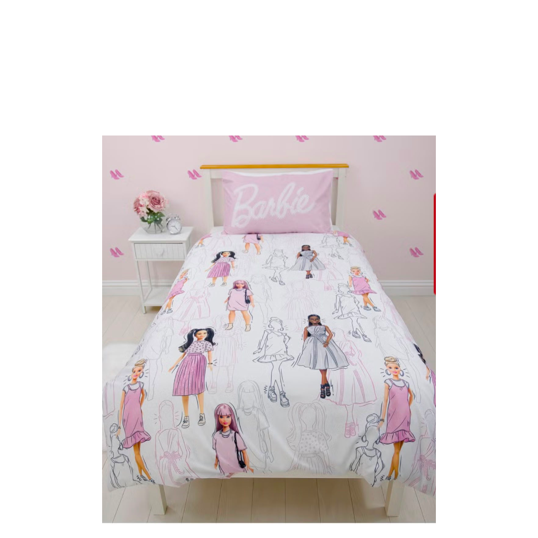 Barbie- single duvet set reversible design