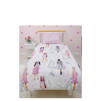 Barbie- single duvet set reversible design
