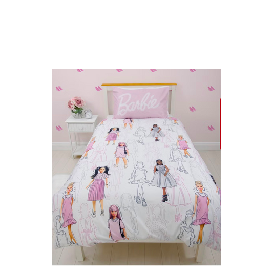 Barbie- single duvet set reversible design