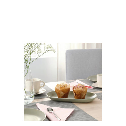 Fargklar Serving Plate 27x14 Matt Green