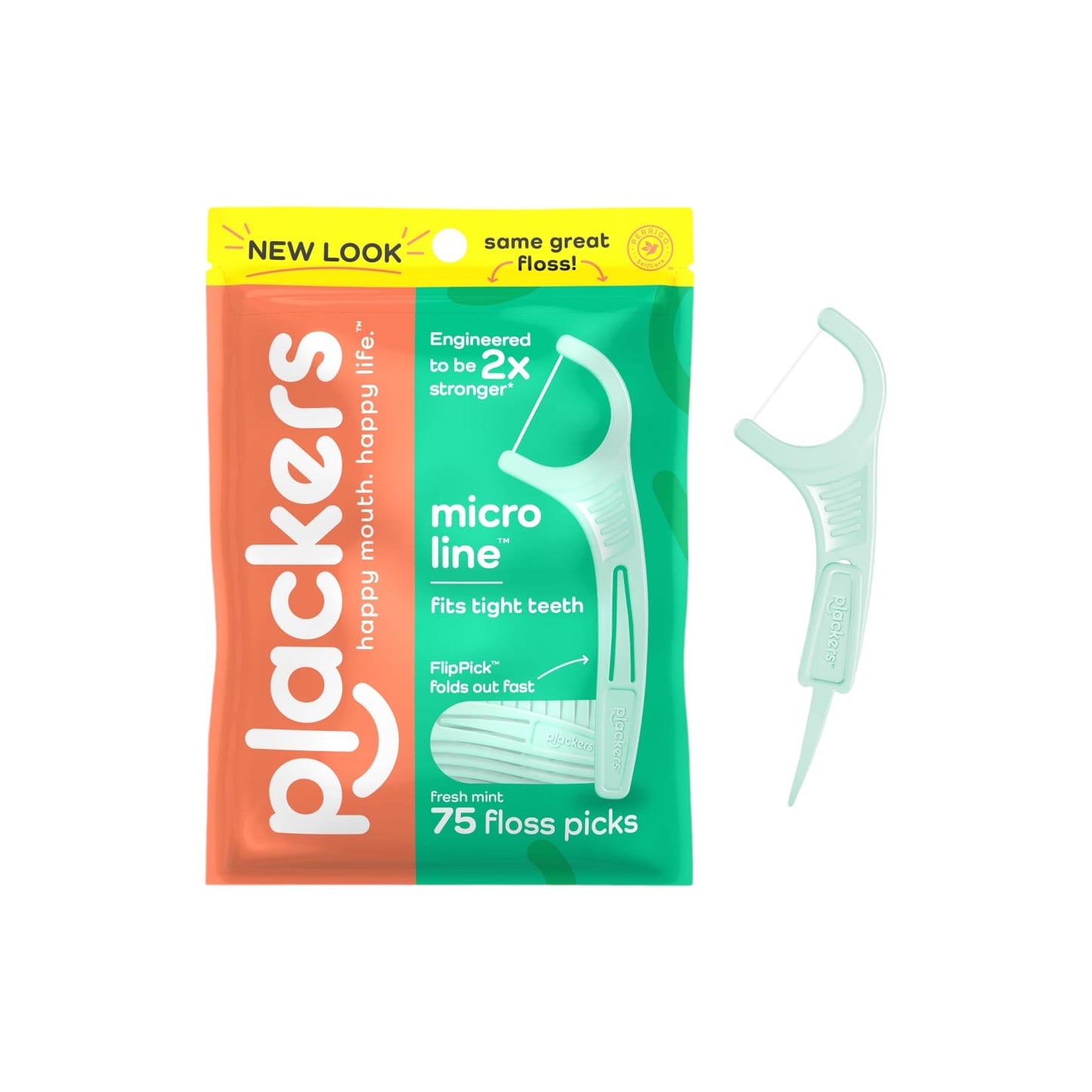 Plackers Gentle Line Floss Picks - 75 Count