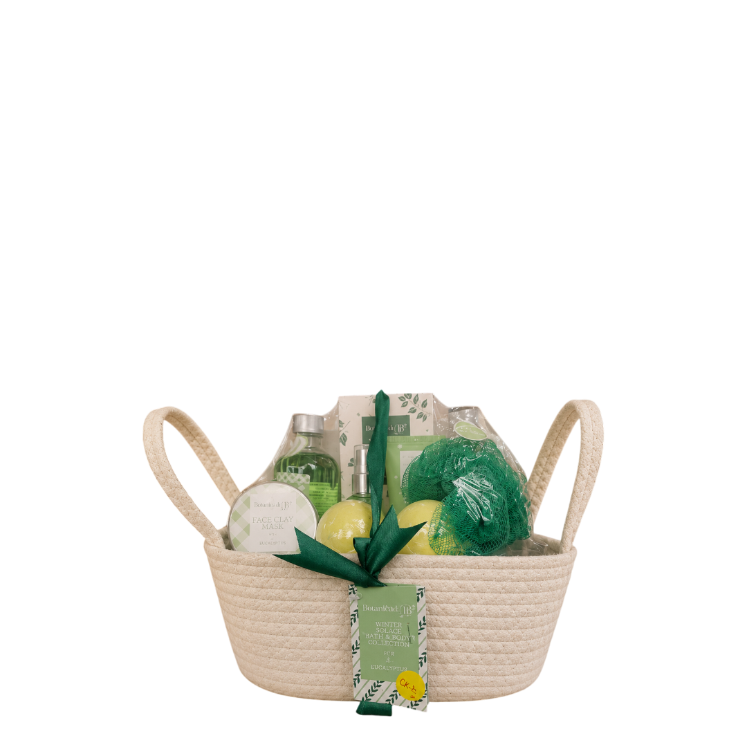 Bloomfield Winter Solace Bath & Body Collection- In a basket- 10PCS- CK2