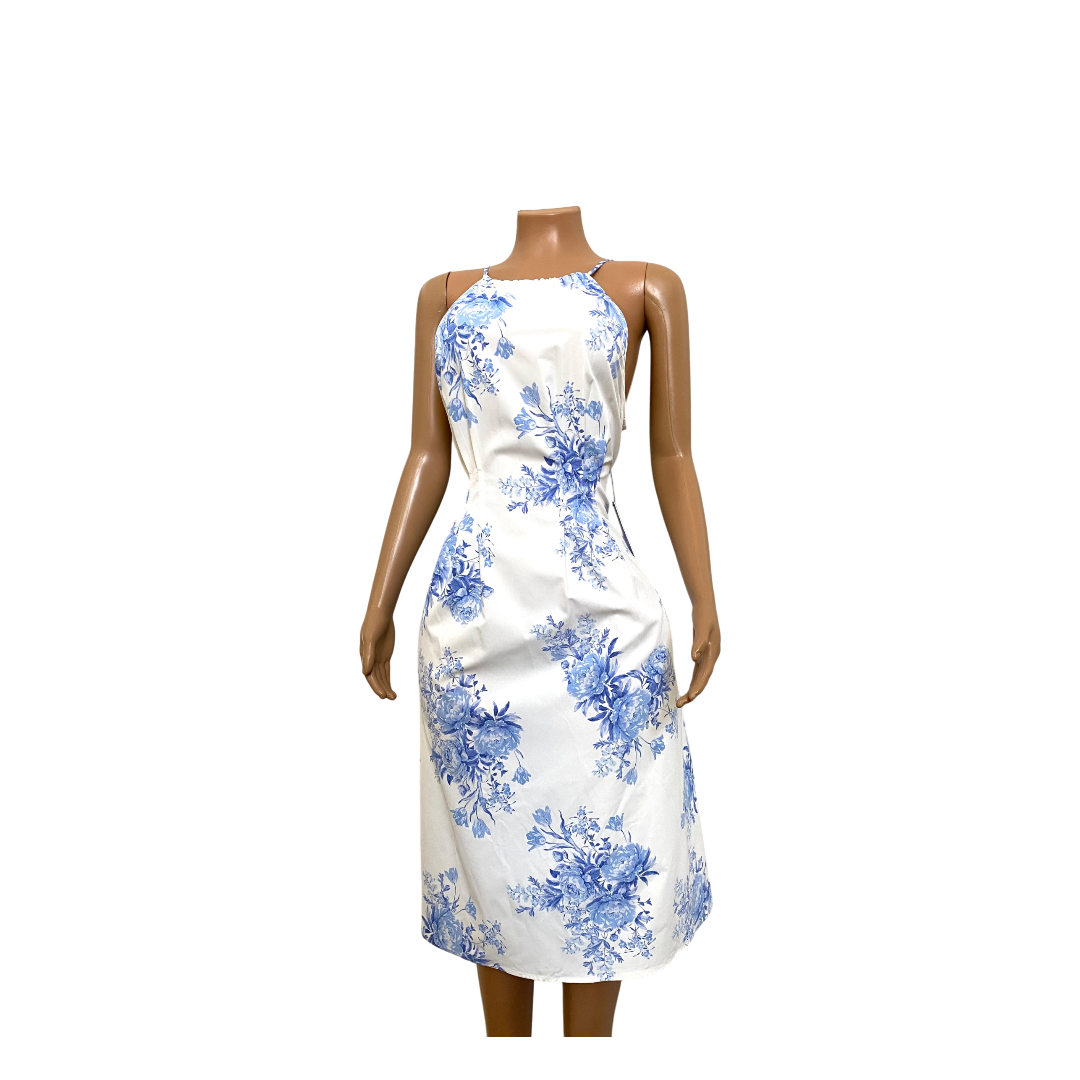 Emma & Michele Blue & White Dress- D2126- Size 16