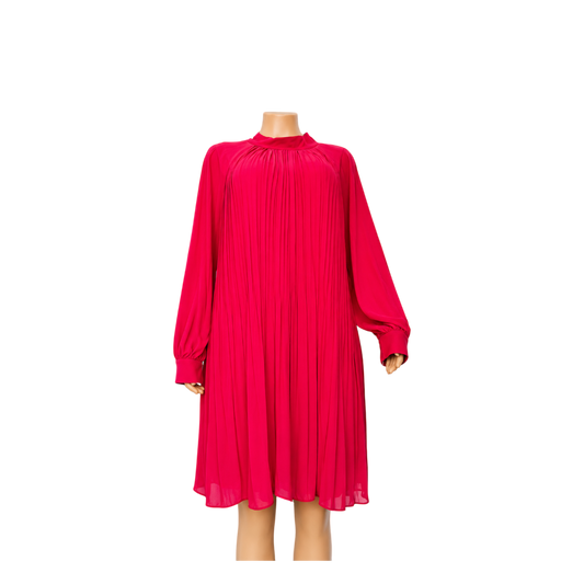 London Times Red Chiffon dress- T10421M-KH- Size XL