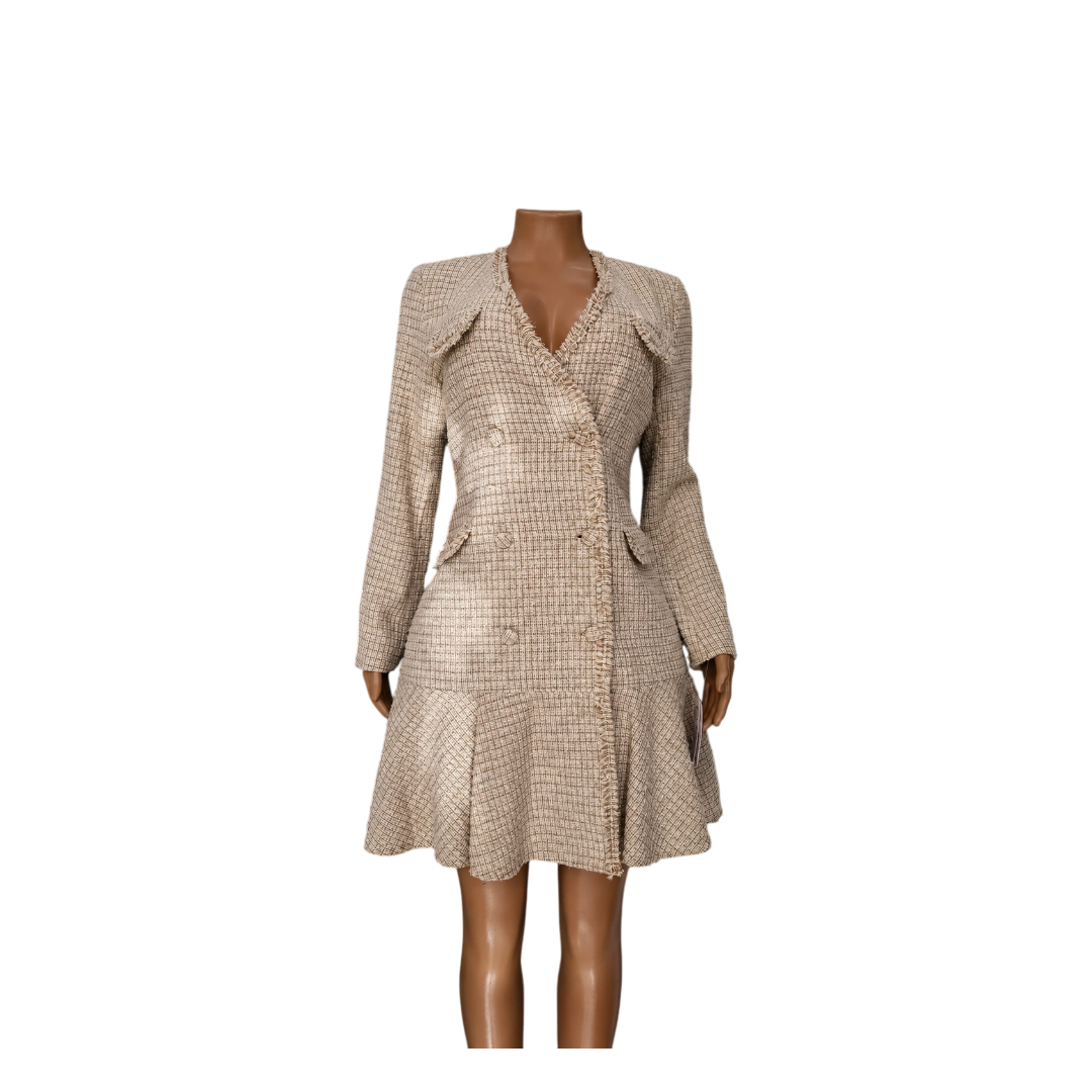 Nicole Miller Woolen Coat Dress- 1045- Size 8
