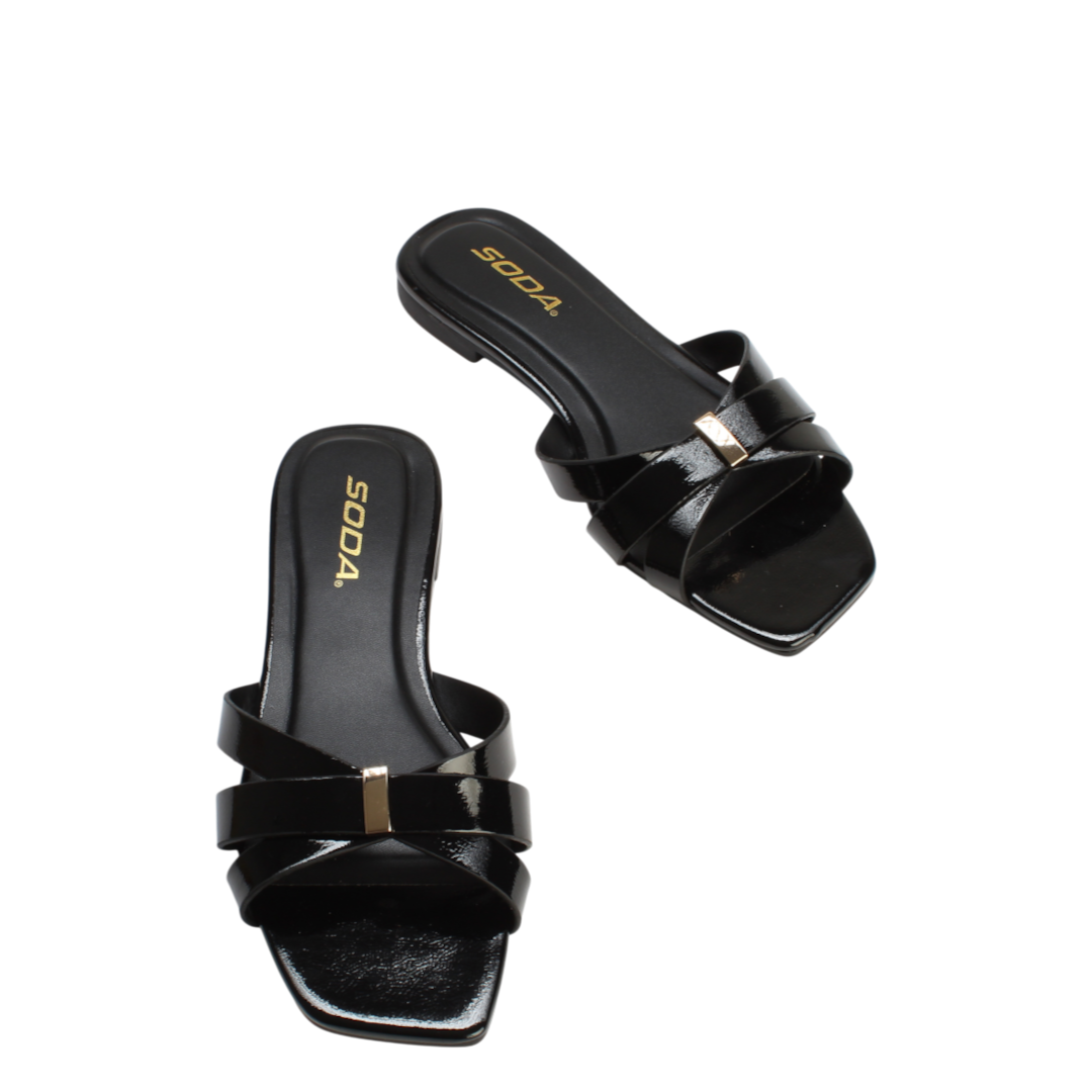 Soda black sandals size 7