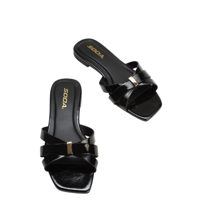 Soda black sandals size 7