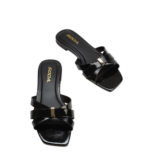 Soda black sandals size 7