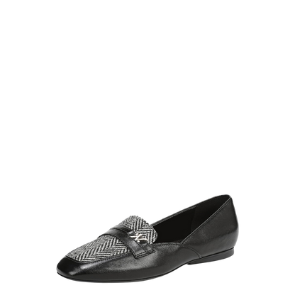 Naturizer Black /Fabric ladies flat shoes size 9M 07150
