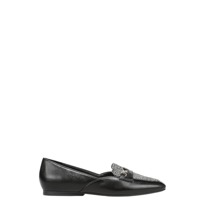 Naturizer Black /Fabric ladies flat shoes size 9M 07150