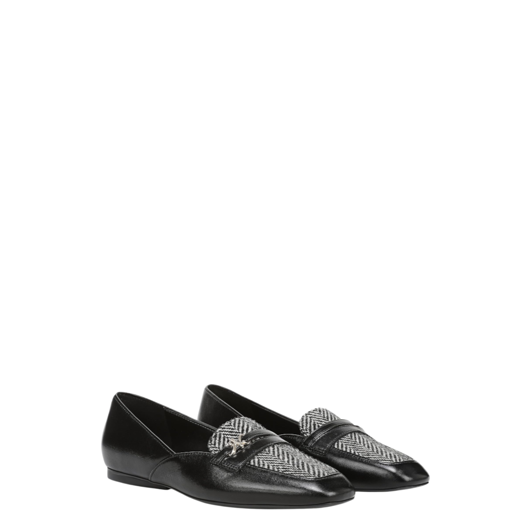 Naturizer Black /Fabric ladies flat shoes size 9M 07150